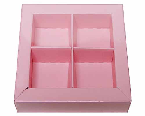 Windowbox 66x66x19mm 4 division lotus 